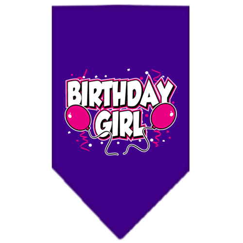 Birthday Girl Screen Print Bandana Purple Large